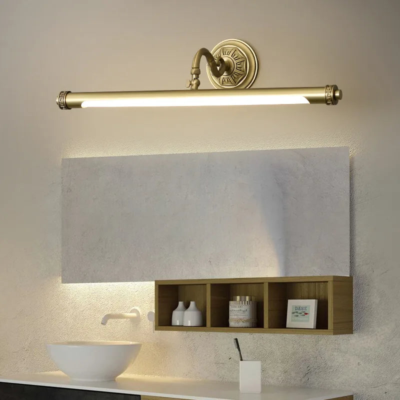 style chinois doré miroir lumières phare étanche rétro - vue 3 sur 8
