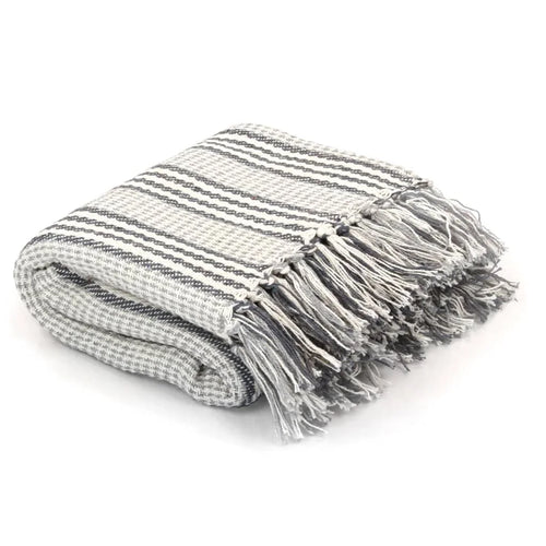 Plaid coton chevrons doux confortable pour salon chambre - vue 11 sur 17