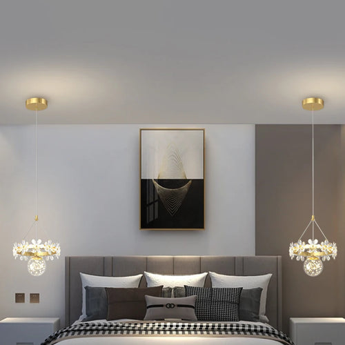 lustre minimaliste en cristal de luxe à tête unique - vue 3 sur 12