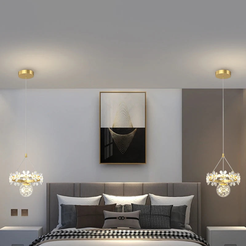 lustre minimaliste en cristal de luxe à tête unique - vue 3 sur 12