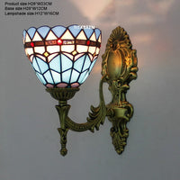 applique murale baroque en verre teinté à fleurs turques