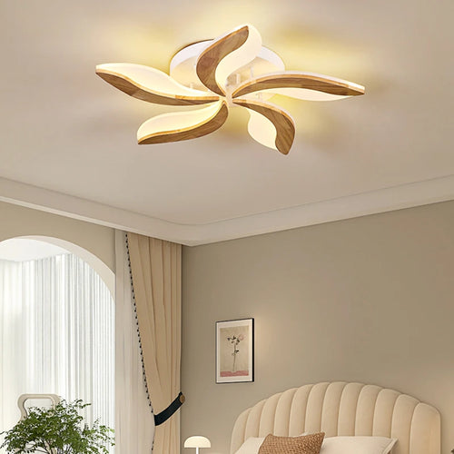 lustre moderne en bois et acrylique pour intérieur - vue 3 sur 12