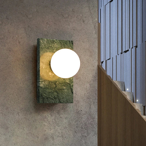 applique murale rétro en marbre et cuivre led - vue 3 sur 9
