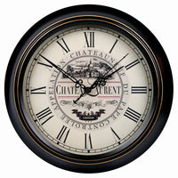 horloge murale vintage silencieuse design classique en métal