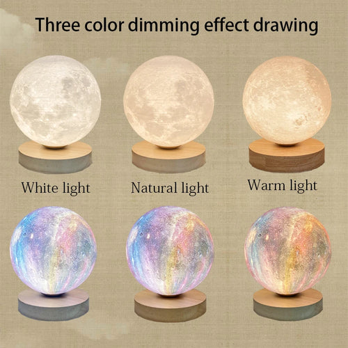 Creative 3D lune lampe de Table technologie mode atmosphère lampe chambre d'enfants étudiant lampe chambre étude lampe décorative - vue 2 sur 12