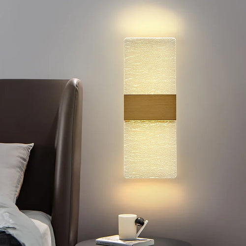 applique murale led nordique en acrylique doré brossé décoration intérieure - vue 4 sur 23