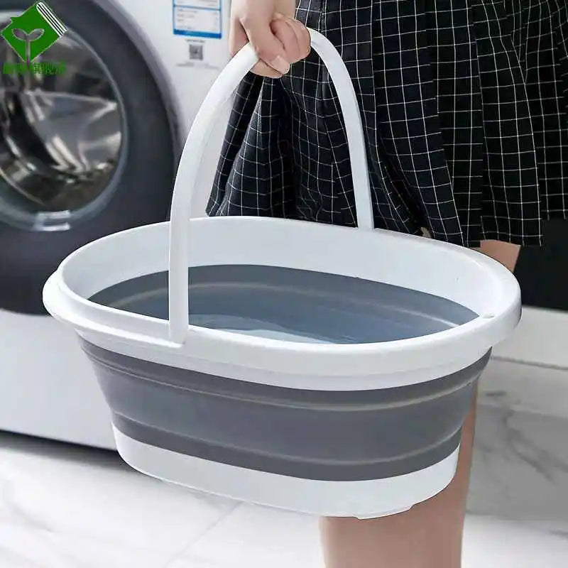 panier pliable pour linge et rangement en plastique - vue 3 sur 9