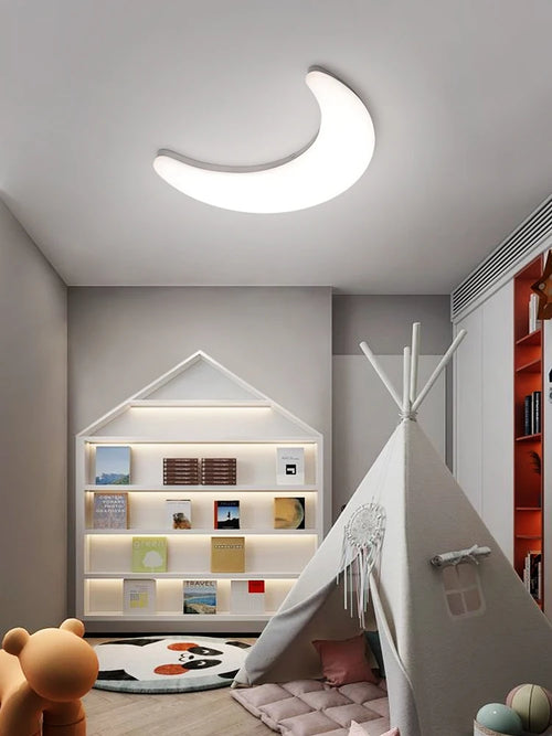 applique murale led moderne en forme de lune décorative et créative - vue 6 sur 12