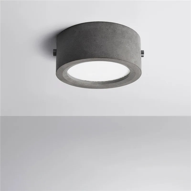 Plafonnier rond en ciment pour salon - vue 6 sur 6