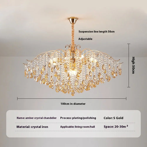 suspension nordique en cristal moderne et chaleureuse - vue 8 sur 10