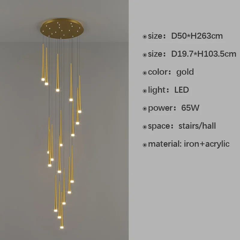 lustre moderne à led pour décoration d'intérieur haut de gamme - vue 8 sur 22