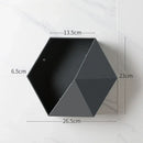 support mural en bois hexagonal pour livres et décorations