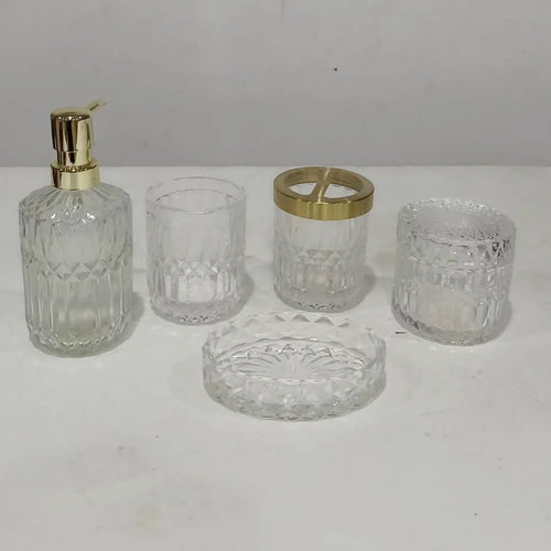ensemble d'accessoires en verre pour salle de bain d'hôtel - vue 11 sur 10