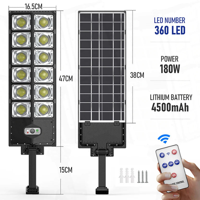 20000W Split Solar Street Light Outdoor Aluminum Solar Street Light Garden Sunlight House Remote Control Waterproof Wall Lamp - vue 18 sur 41