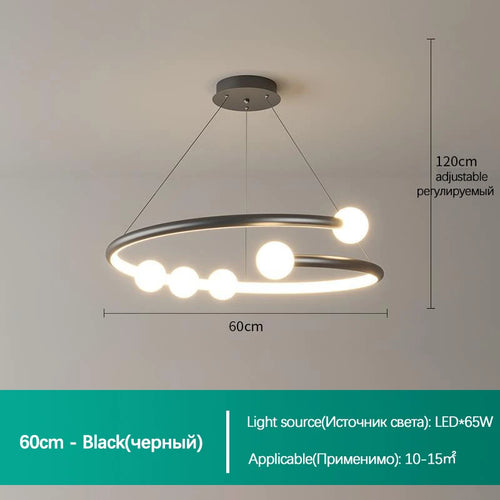 lustre minimaliste en verre design pour éclairage moderne - vue 7 sur 10