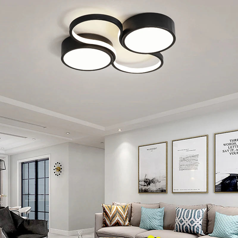 plafonnier led circulaire protection yeux design moderne créatif - vue 3 sur 10