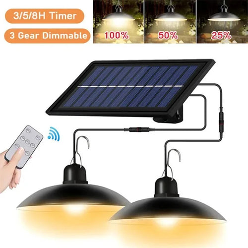 suspension solaire extérieure lampe led étanche avec télécommande décorative - vue 2 sur 10