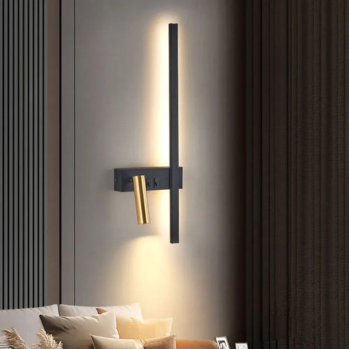 Applique murale noir blanc minimal luxe décor lampe - vue 5 sur 10