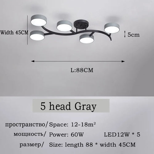 plafonnier led design moderne pour éclairage intérieur élégant - vue 9 sur 17