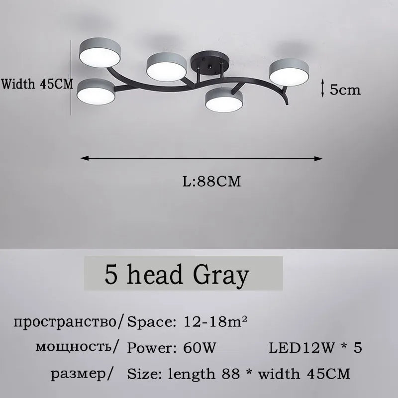 plafonnier led design moderne pour éclairage intérieur élégant - vue 8 sur 17