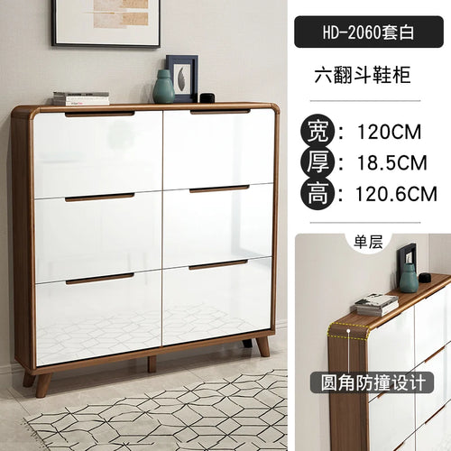 meuble à chaussures en bois design moderne gain de place luxe - vue 19 sur 22