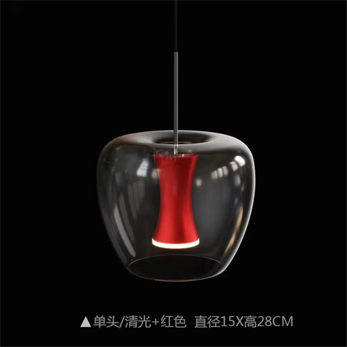 suspension led en verre transparent au design moderne pour décoration intérieure - vue 11 sur 10