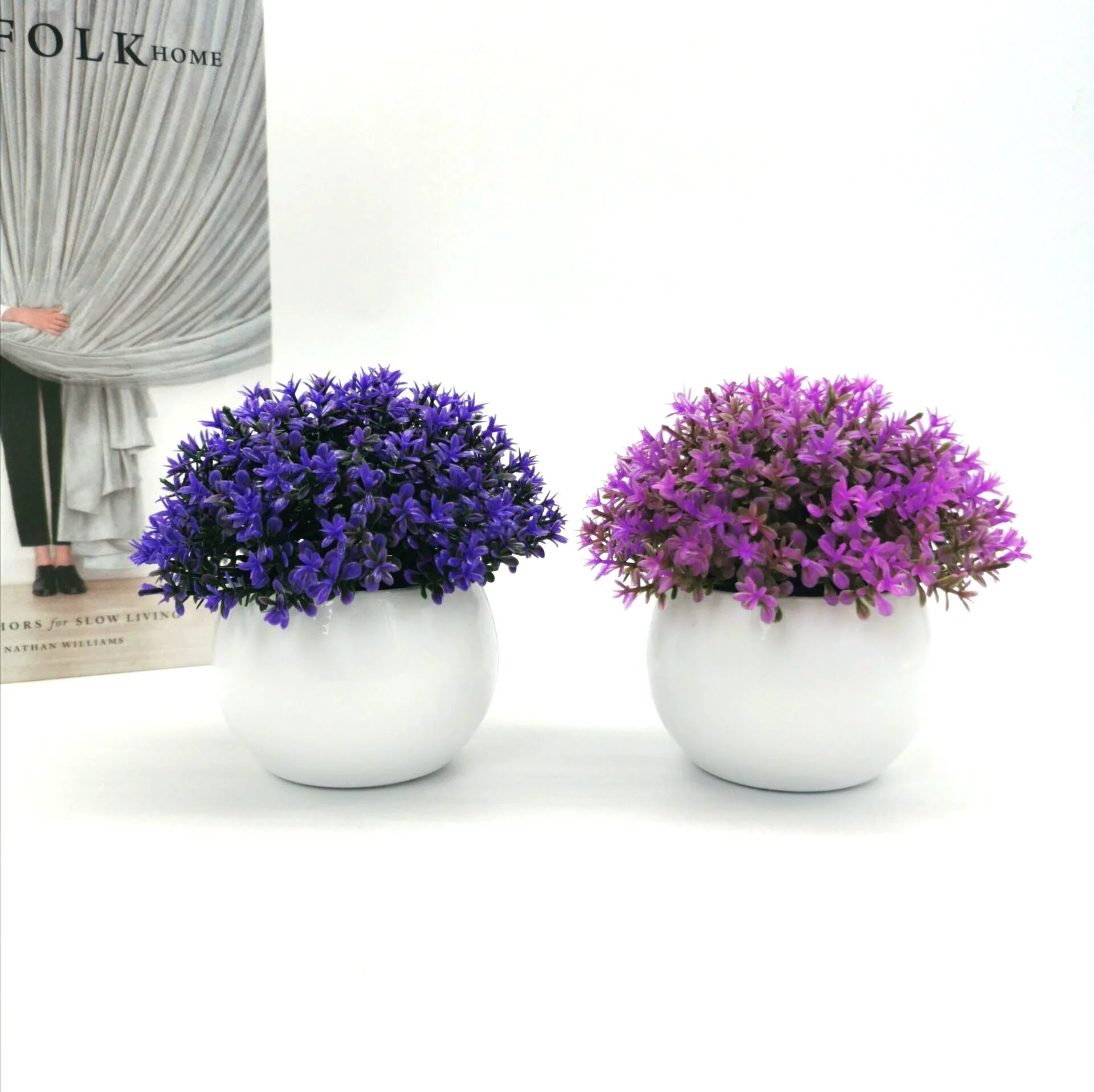 mini plantes artificielles en pot pour décoration intérieure et extérieure - vue 4 sur 11
