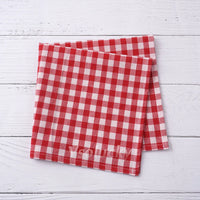 Serviette de table coton vichy carreaux style champetre