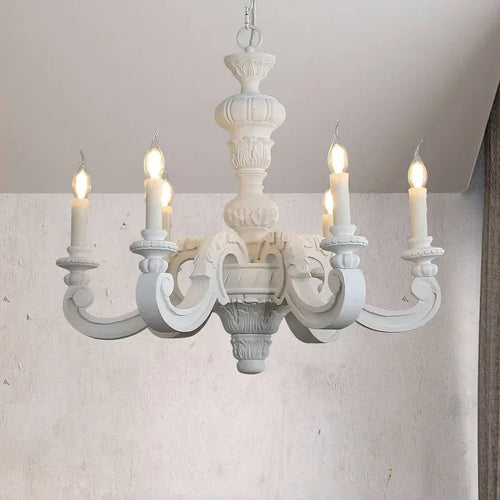 lustre romain en bois sculpté rétro pour décoration élégante - vue 3 sur 12