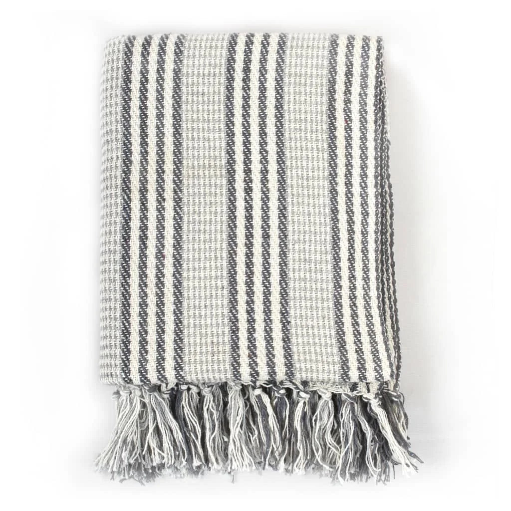Plaid coton chevrons doux confortable pour salon chambre - vue 6 sur 17