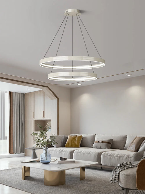 lustre en anneau moderne pour éclairage intérieur décoratif - vue 6 sur 16
