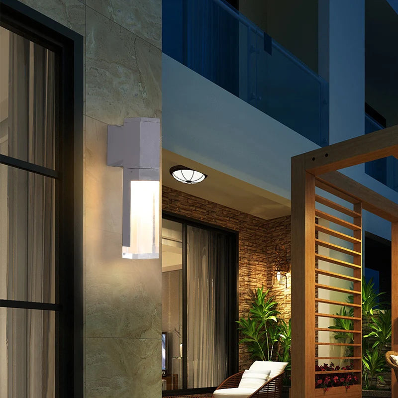 Outdoor Double-Headed Wall Lights, Upper and Lower Lighting Spotlights,Simple and Modern LED Household Aisle Corridor Lights - vue 6 sur 8