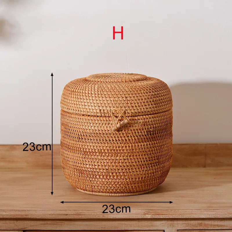 panier de rangement en rotin pour aliments et thé - vue 11 sur 16