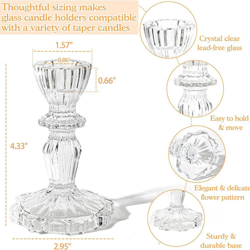bougeoir en verre décoratif pour mariage et bureau - vue 5 sur 6