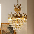 lustre rétro en cristal pour éclairage intérieur décoratif
