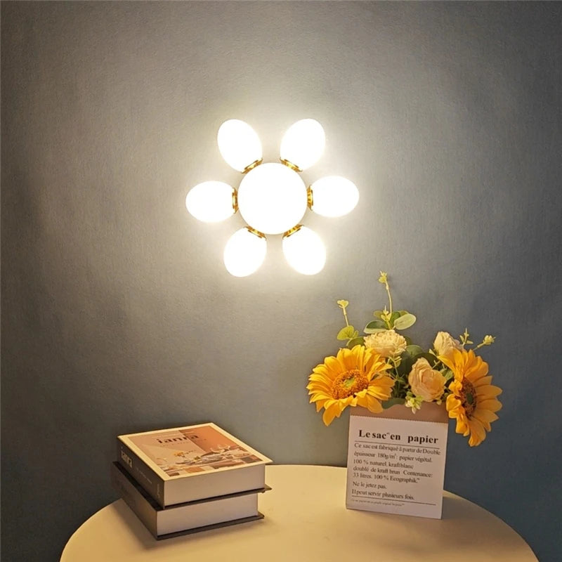plafonnier moderne en verre pour éclairage décoratif intérieur - vue 5 sur 7