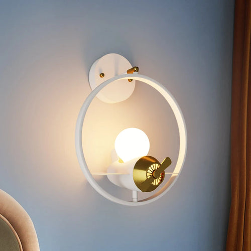 applique murale moderne pour chambre d'enfant avec lumière led décorative - vue 2 sur 7