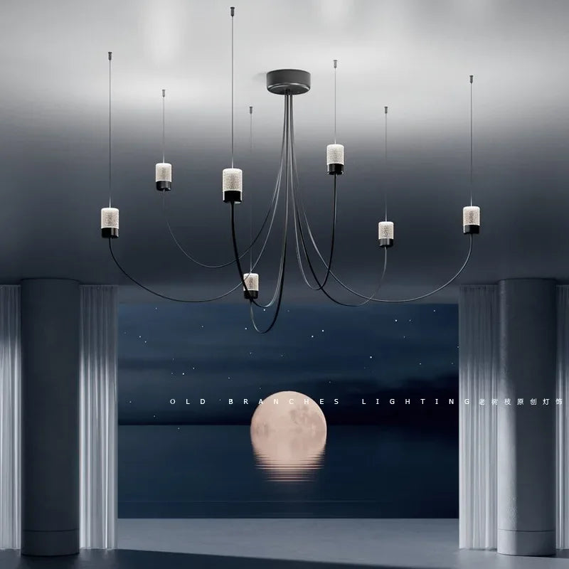 lustre moderne nordique design créatif éclairage suspendu élégant - vue 6 sur 8