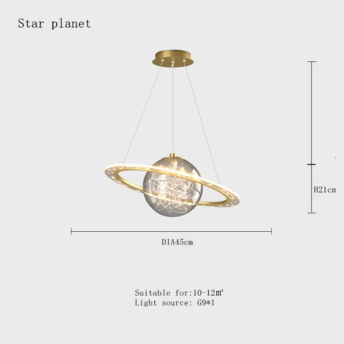 suspension planet earth pour chambre d'enfant astronaute étoile décorative - vue 10 sur 13
