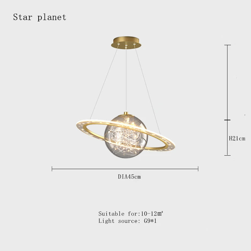 suspension planet earth pour chambre d'enfant astronaute étoile décorative - vue 10 sur 13