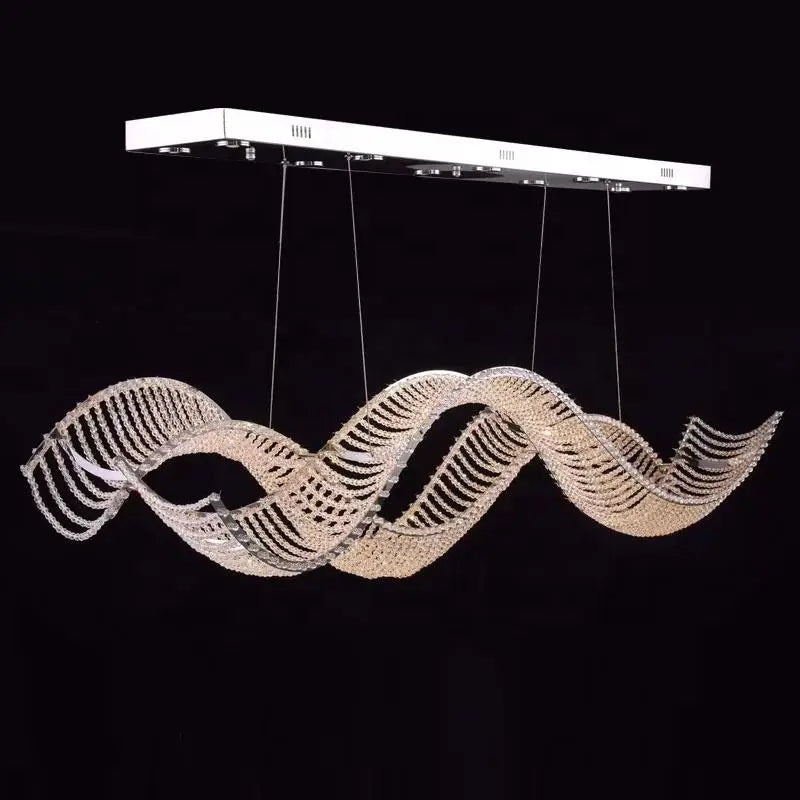 lustre de luxe moderne k9 en cristal suspendu personnalisé - vue 3 sur 9