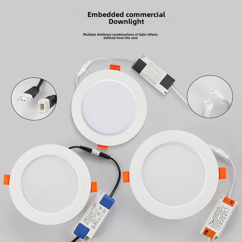 plafonnier led intérieur éclairage blanc froid moderne - vue 4 sur 15