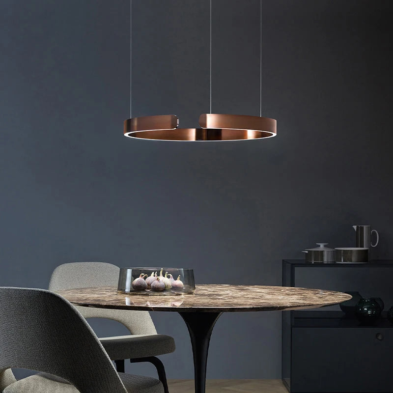Lustre anneau LED plafond moderne lustre salle à manger Table à manger éclairage plafond lustre éclairage décoration de la maison - vue 4 sur 18