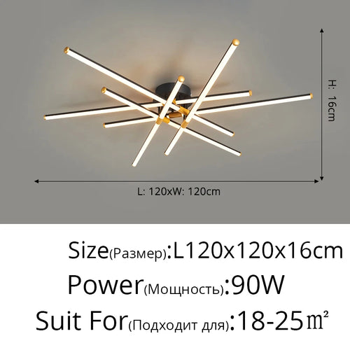 led plafonnier luminaire intérieur chambre salon hall cuisines - vue 13 sur 15