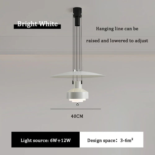 lustre suspendu nordique réglable pour intérieur élégant - vue 12 sur 14