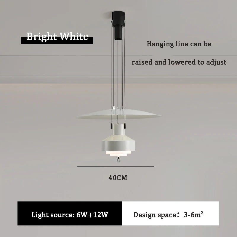 lustre suspendu nordique réglable pour intérieur élégant - vue 11 sur 14