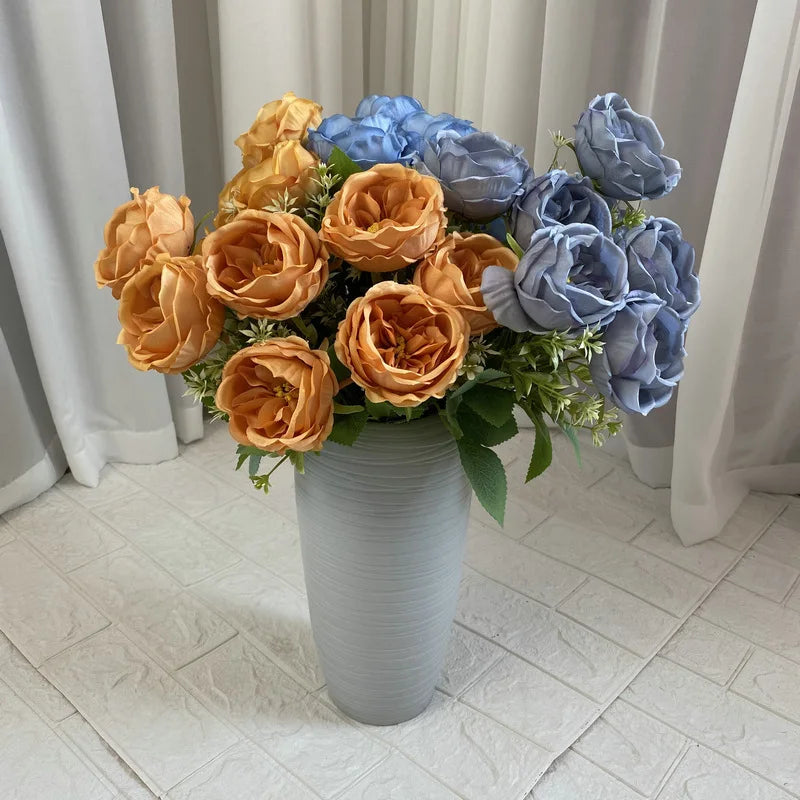 bouquet de roses en soie pour mariage et décoration intérieure - vue 4 sur 19