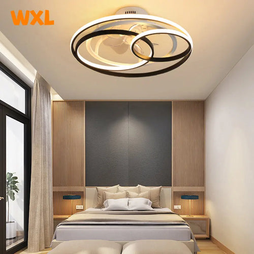 plafonnier nordique avec lumières led et télécommande - vue 4 sur 6