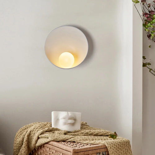 Korean wood-grain bedroom, bedside study, G9 wall lamp, simple and fashionable living room, porch, sofa, dining table, wall lamp - vue 4 sur 9