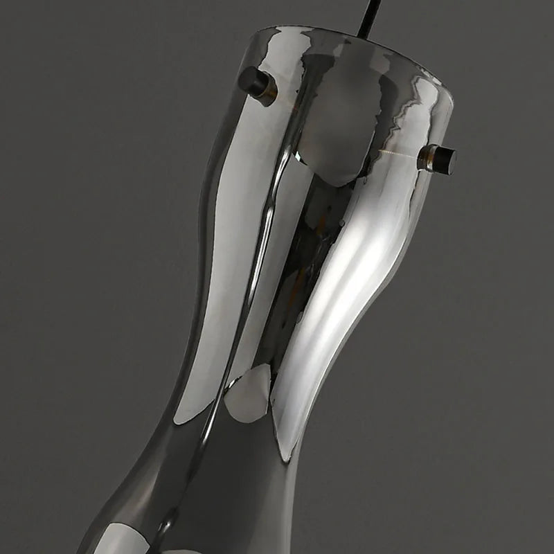 suspension moderne à led en verre pour intérieur réglable - vue 5 sur 7